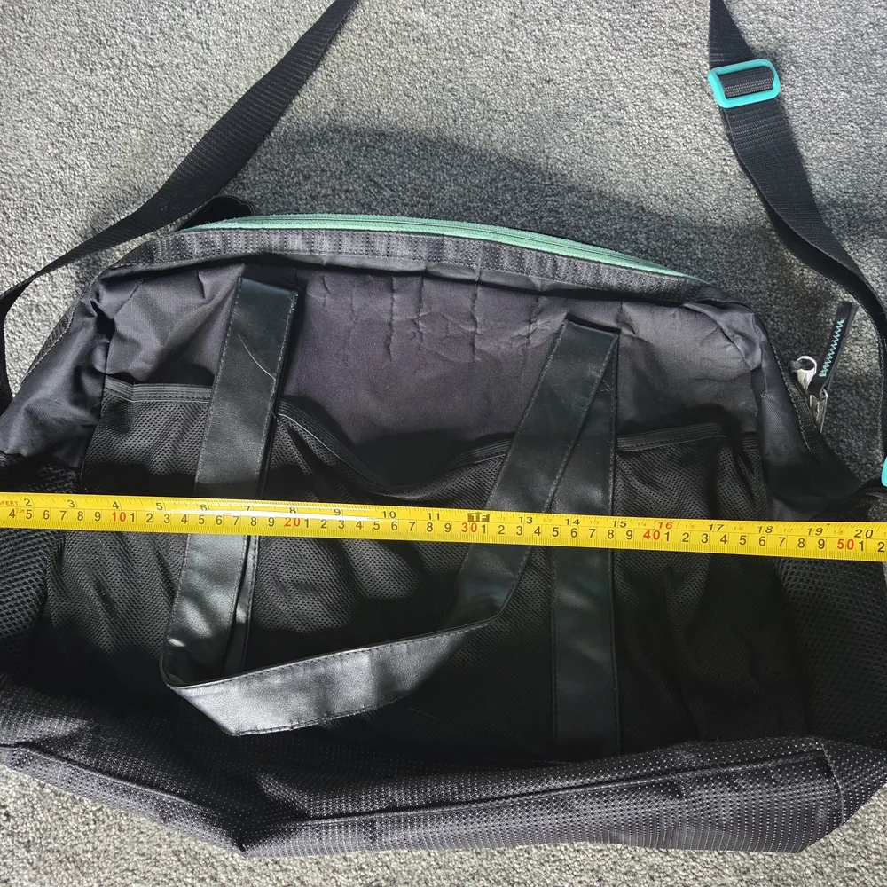 Black and Teal Weekender Bag